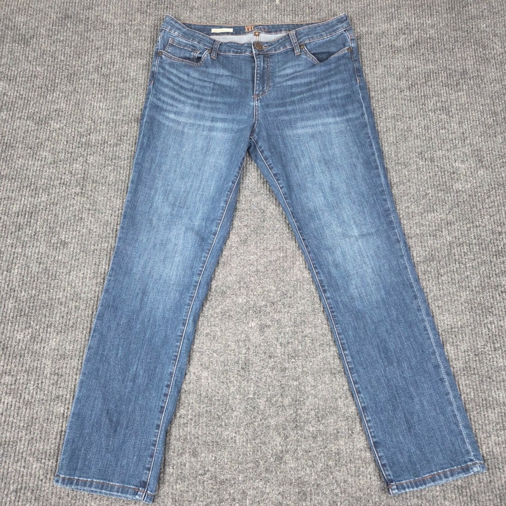 Kut from the Kloth Carrie Boyfriend Jeans Medium Wash Blue Denim Womens Size 12